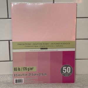 Recollections Pink Buttons 65 lb 8.5x11inch Cardstock - 50 Sheets